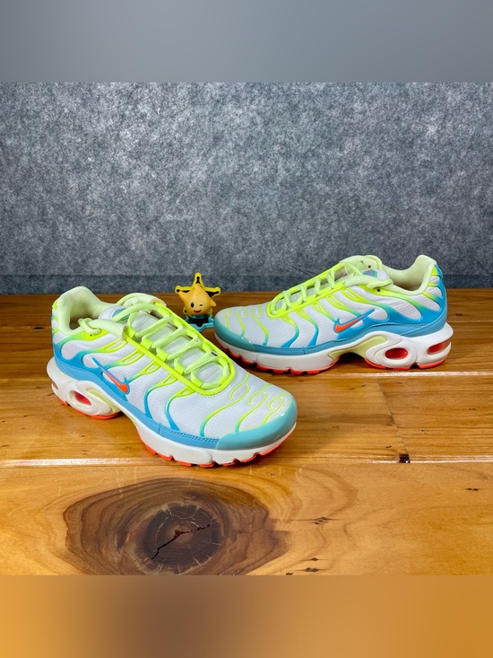 Nike Shoes - Nike Air Max Plus TN GS Size 6Y / Womens 7.5 White Blue Volt Orange CJ9930-400
